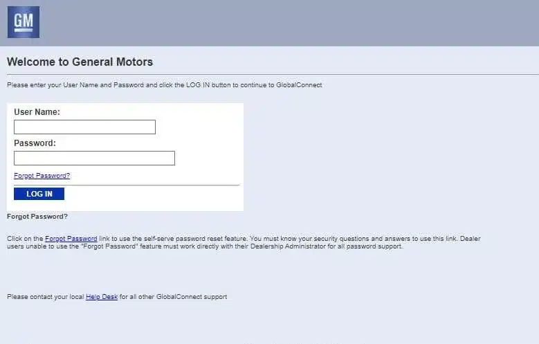 Gmglobalconnect Login – Dealers and Employees Access GM Information and Resources